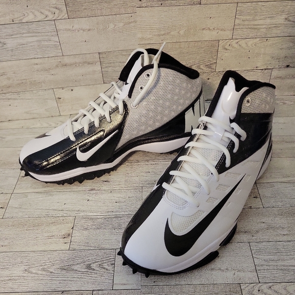 NWOT Nike Mens Vapor Pro 3/4 Destroyer Football White Black 527879-100 Size 11.5 main image 10
